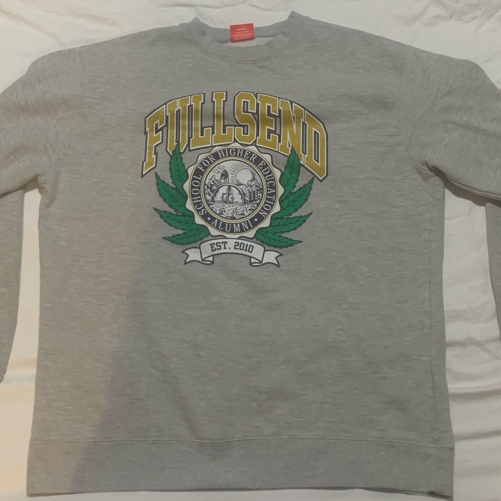 Full Send Crewneck Sweatshirt Gray